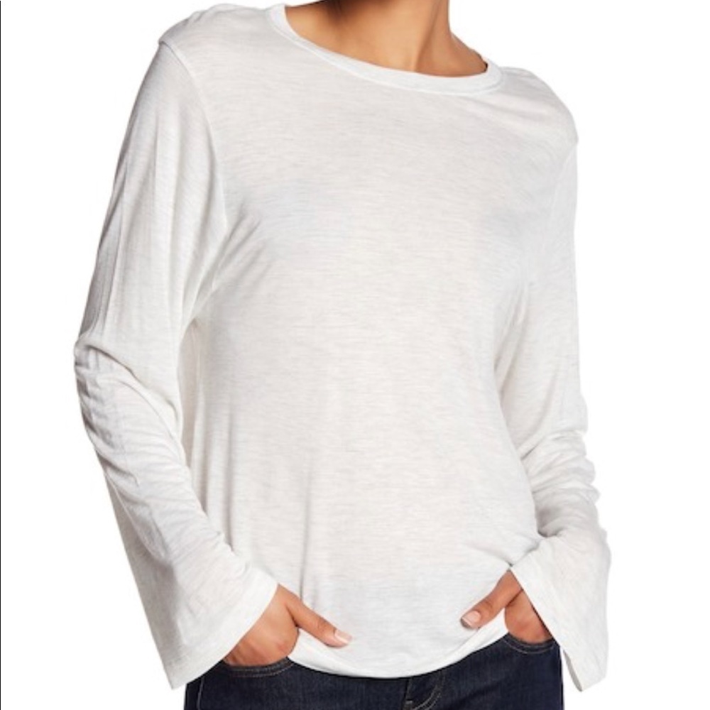 NEW • Vince • Crew Neck Long Sleeve Tee White S